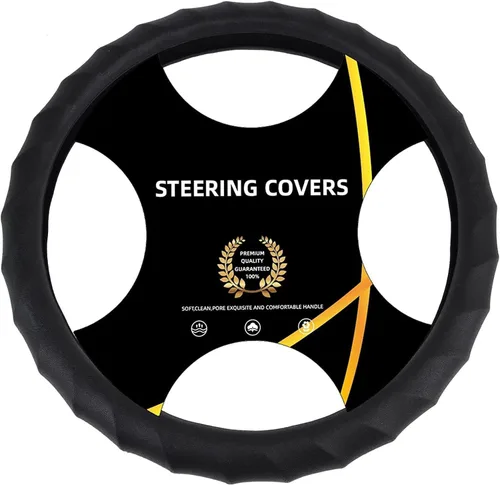 Vista 10 de AUTOXBERT Funda de silicona para volante, transpirable, antideslizante, protector de volante de automóvil, accesorio de decoración universal