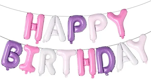 Vista 5 de Globos de cumpleaños con texto en inglés «Happy Birthday», de papel de aluminio para decoración (idioma español no garantizado), Azul Start