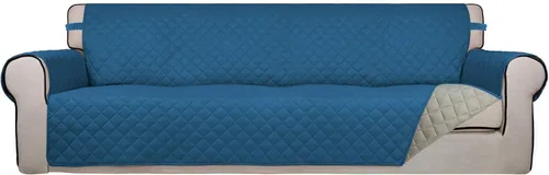Vista 141 de PureFit - Funda de sofá acolchada reversible, protector de muebles impermeable, funda de sofá lavable con espuma antideslizante y correas elásticas