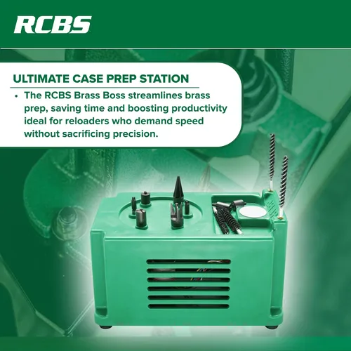 Vista 7 de RCBS 90390 120-240 VAC Brass Boss (Us EU Aus UK) Trim Mate Case Prep Centers
