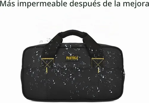 Vista 4 de FASTECH Bolsa de herramientas resistente de 14 pulgadas, bolsa de herramientas de boca ancha, bolsa organizadora de herramientas impermeable, bolsa