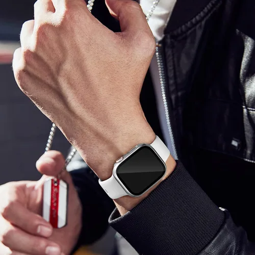 Vista 9 de GEAK Funda compatible con Apple Watch de 1.654 pulgadas, protector de pantalla templado HD de alta sensibilidad para iWatch Series 3/2/1