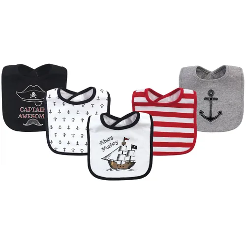 Vista 43 de Hudson Baby Baberos unisex de algodón para bebé, nube rosa, talla única (paquete de 2)
