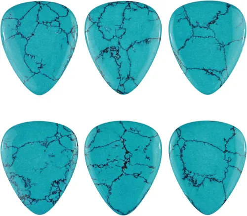 Vista 44 de Púa de Guitarra o Bajo de Piedra Amatista - Calibre Ultra Pesado de 3.0 mm - Forma 351 - Púa Exótica Artesanal de Gema Especial - 1 Paquete