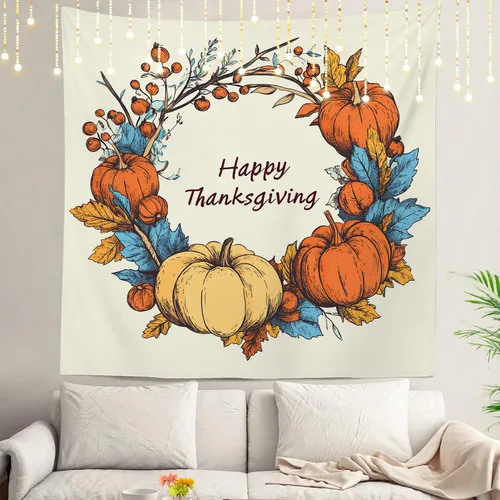 Vista 15 de Shrahala Modern Abstract Artwork Wall Tapestry, Orange Black Beige Wall Hanging Large Tapestry Decoration Polyester Fiber White Hem Around for Dorm