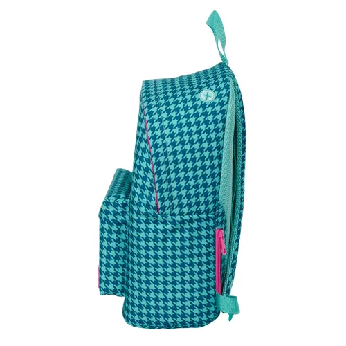 Vista 3 de Mochila para Portátil Nait Nait Pata de gallo verde Verde 31 x 41 x 16 cm