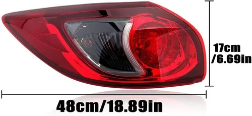 Vista 2 de Conjunto de luz trasera izquierda del lado del conductor compatible con Mazda CX-5 2013 2014 2015 2016 con bombilla KD3351160D MA2804111