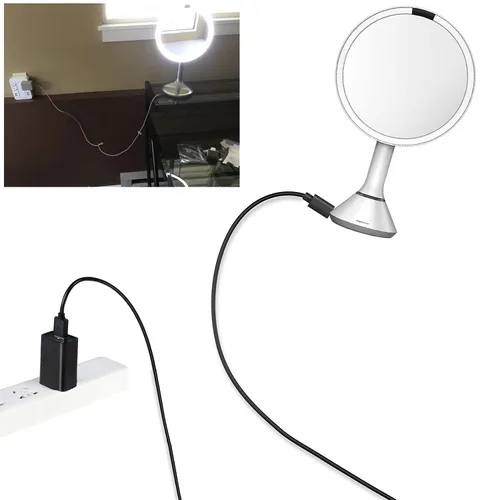 Vista 5 de Cable de carga micro USB de repuesto para espejo humano simple, compatible con espejo Simplehuman de 5 pulgadas, 8 pulgadas, espejo de maquillaje