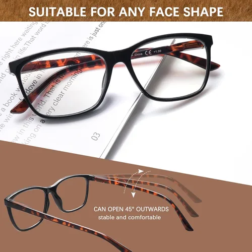 Vista 6 de COJWIS Progressive Multifocus Reading Glasses Blue Light Blocking for Women Men Spring Hinge Computer Readers