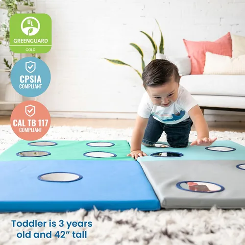 Vista 6 de ECR4Kids SoftZone 123 Look at Me - Tapete de actividades plegable, contemporánea