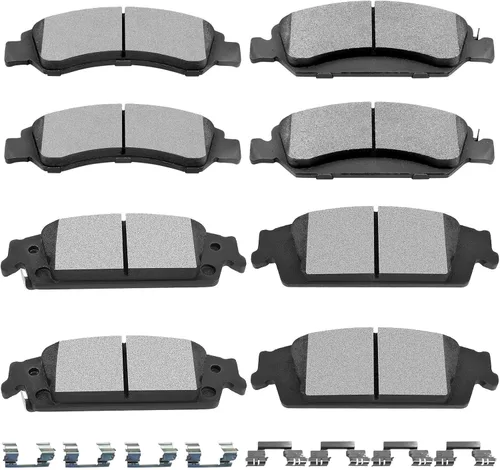 Vista 12 de SCITOO Juego de pastillas de freno de disco delanteras y traseras de cerámica para Ford Explorer 1995-2001, 1998-2002 para Ford Ranger, 1997-2001