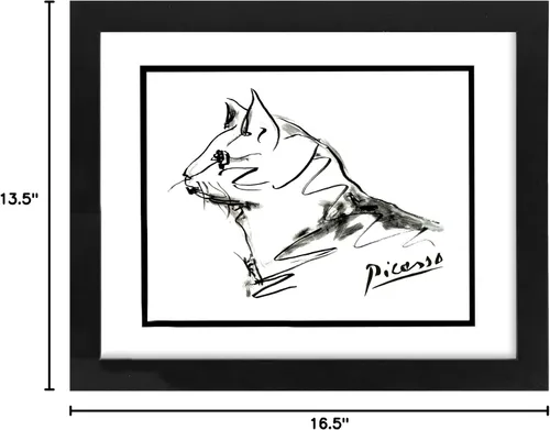 Vista 6 de Póster de Pablo Picasso de 14 x 11 pulgadas, diseño de The Cat (Le Chat)