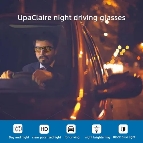 Vista 6 de UpaClaire Gafas de visión nocturna con clip visión de alta definición antirreflejos
