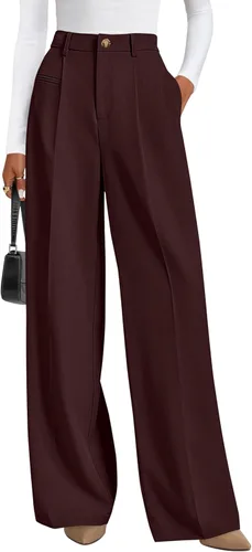 Vista 11 de PRETTYGARDEN Pantalones de vestir de trabajo de pierna ancha a medida para Negro