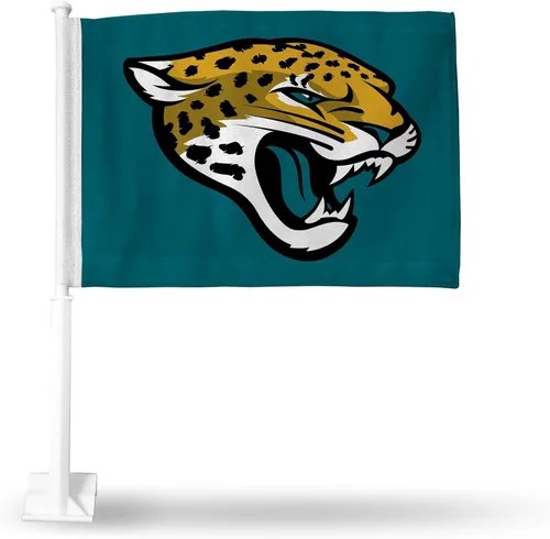 Vista 28 de Rico Industries NFL Double Sided Car Flag - 16" x 19" - Strong Pole That Hooks onto Car/Truck/Automobile