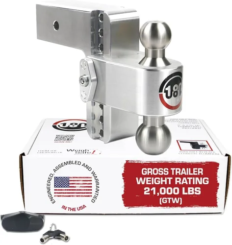 Vista 12 de Weigh Safe Enganche de Remolque de 180 Grados - Enganche de Remolque Ajustable para Remolque - Compatible con Receptores de 3" - Caída de 6", Bolas