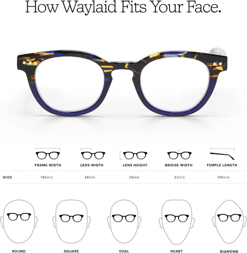 Vista 4 de eyebobs Waylaid Wide Traditional and Blue Light Reading Glasses Black & Demi Frente y Templos