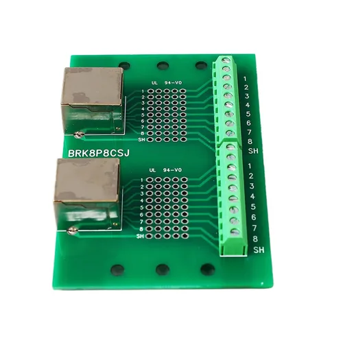 Vista 8 de Placa de conector Ethernet RJ45 dual con placa terminal de tornillo para transferencia de datos rápida y amplia aplicación