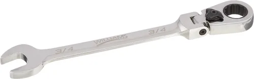 Vista 17 de Williams JHW1210RCF Llave combinada SAE reversible de cabeza flexible de 12 puntos, con acabado cromado pulido - 5/16 pulgadas
