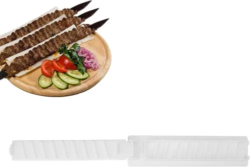 Vista 6 de Kebab Maker, prensa de pinchos de plástico y molde manual de Kabob, forma tu Kebab Kofta como un chef tradicional hecho a mano para asar carne
