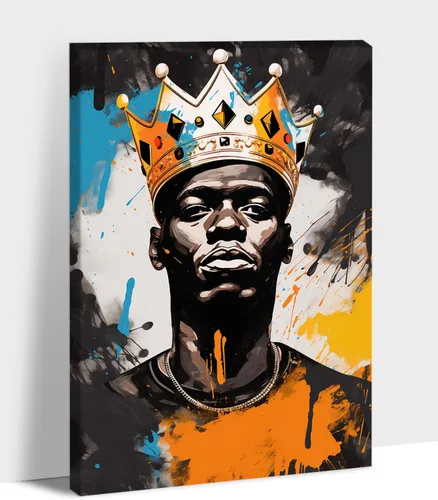 Vista 57 de Arte de pared afroamericano, decoración de rey y reina bailarín negro para sala de estar, arte de pareja de amor negro para dormitorio, lienzo