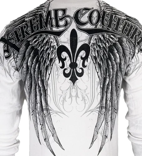 Vista 7 de Xtreme Couture by Affliction - Camisa térmica para hombre, color blanco, Blanco