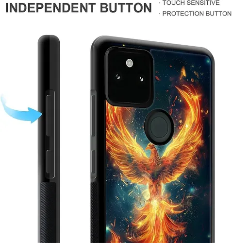 Vista 58 de Compatible con Google Pixel 4A 5G Mobile Case Creative Acrylic Panel trasero Silicona Protección Grip especialmente diseñado para Google Pixel 4A 5G