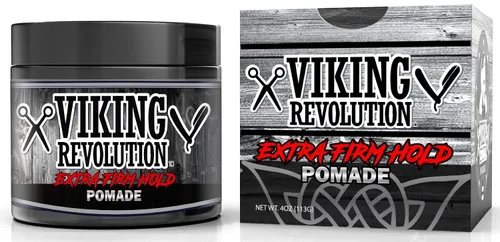 Vista 3 de Pomada de fijación extrema Viking Revolution para hombres – Estiliza y da acabado a tu cabello - Fijación extra firme, fuerte y alto brillo