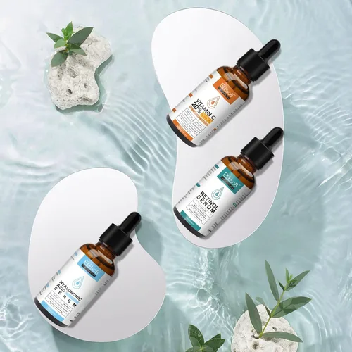 Vista 10 de Suero facial que desafía la edad, vitamina C, retinol y ácido hialurónico para arrugas, líneas finas, firmeza de la piel y retención de humedad