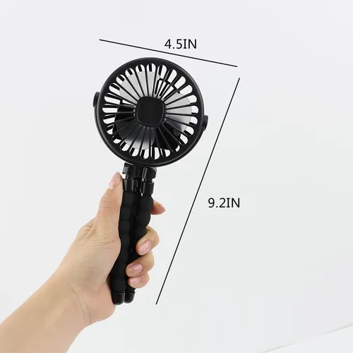 Vista 7 de Ventilador portátil, ventilador recargable para cochecito con trípode Azul