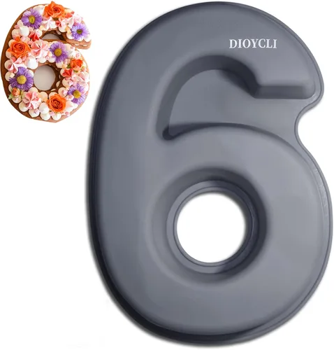 Vista 13 de Dioycli - Moldes de silicona para tartas número 0, 10 pulgadas 3D DIY Mold, Easy Release & Nonstick, BPA-free, Heat Resistant from -40°F to 446°F