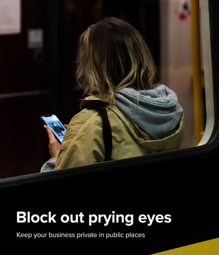 Vista 3 de Ringke Vidrio de privacidad [antiespía] compatible con iPhone 14 Plus protector de pantalla de 6.7 pulgadas, vidrio templado de cobertura completa
