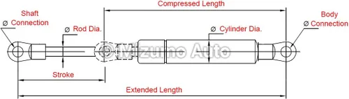 Vista 9 de Evergreen E01238 2 piezas de elevación de vidrio de ventana trasera soportes amortiguadores para Hyundai Tucson 2005-2009
