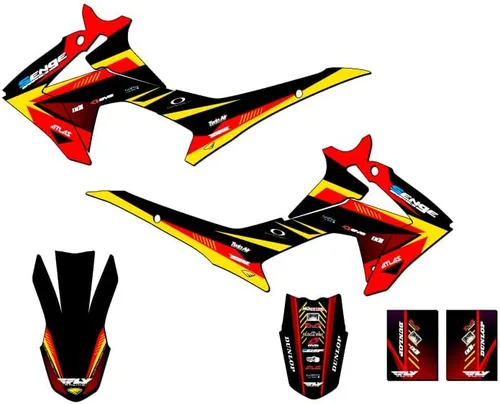 Vista 9 de Kit de base gráfica CRF 110 Surge Black Senge 2013-2018 compatible con Honda
