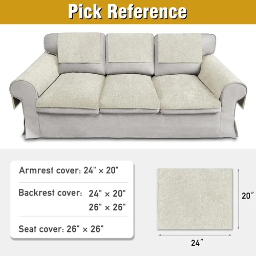 Vista 6 de Fundas para brazos de sofá, fundas para brazos de sofá, funda impermeable para reposabrazos de sofá, sillón, sofá de dos plazas, funda