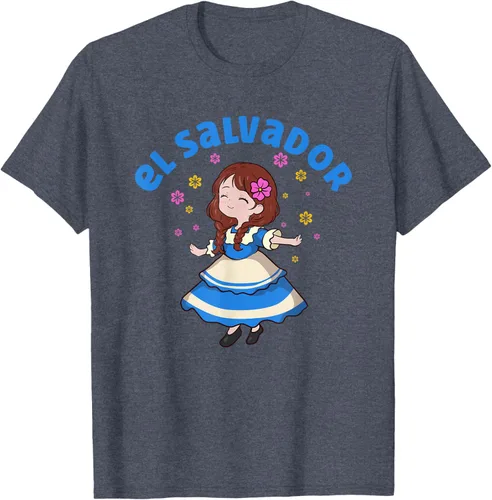 Vista 64 de Camiseta de mujer hispana con bandera salvadoreña de El Salvador Orgullosa, Negro