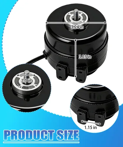 Vista 3 de 800448 830037 Motor del ventilador del evaporador compatible con refrigerador TR/UR, el motor del ventilador del condensador reemplaza 800448 830037