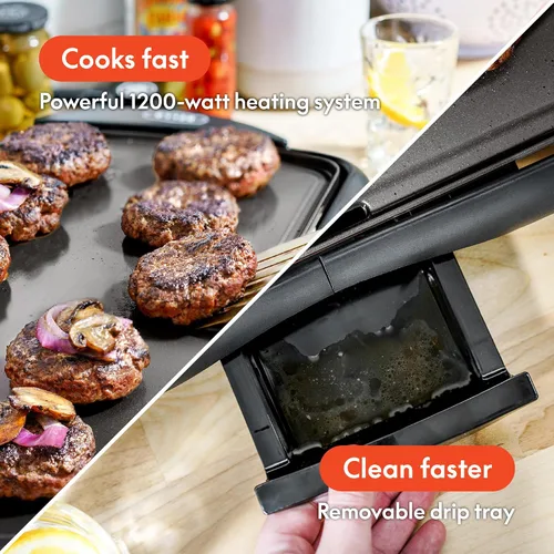 Vista 5 de bella Plancha eléctrica antiadherente, haz 10 huevos a la vez, revestimiento antiadherente Healthy-Eco, limpieza sin complicaciones, gran superficie