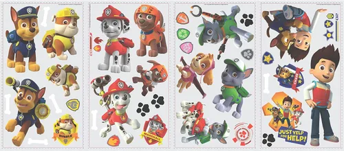 Vista 4 de RoomMates RMK2640SCS Paw Patrol - Calcomanías de pared para despegar y pegar (10 x 18 pulgadas)