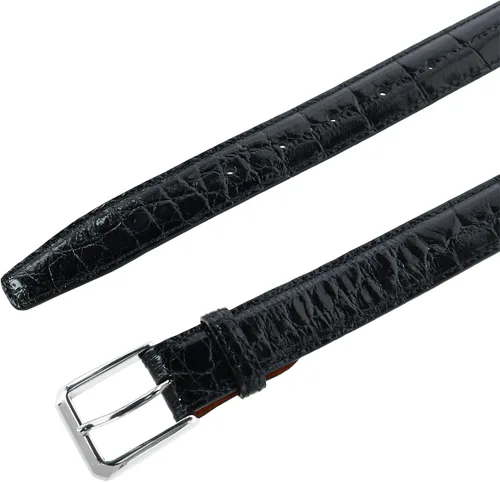 Vista 2 de Trafalgar Cinturón de cocodrilo esmaltado genuino para hombre 1 316 pulgadas 1181in