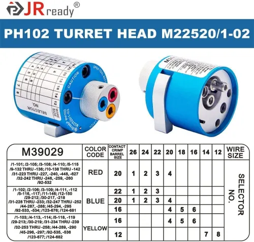 Vista 5 de JRready ST2165 M22520/1-01 Kit de herramientas de crimpado NEW-ASF1G Herramienta de crimpado con ajuste de tornillo universal UF2-5 y PH102