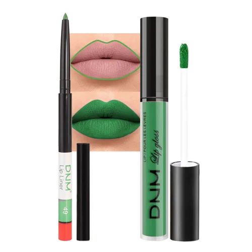 Vista 41 de evpct Juego de 2 lápices delineador de labios y lápiz labial líquido mate de 24 horas, color ciruela púrpura, maquillaje para mujer, lápiz labial