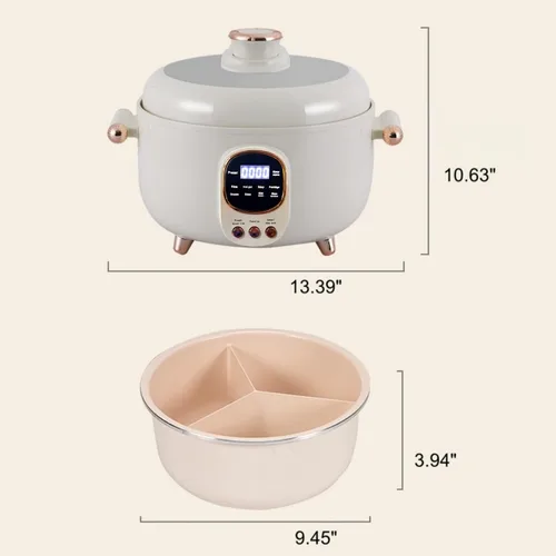 Vista 7 de Olla a presión eléctrica 4L, 70KPa, 10 presets, pantalla digital, temporizador de 24 horas 4L smart pressure cooker with 70KPa cooking, 10 presets