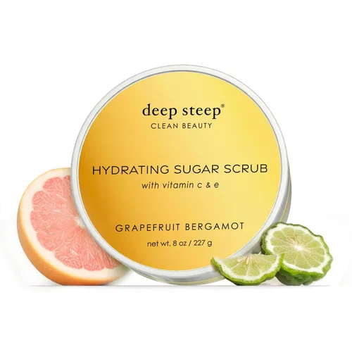 Vista 12 de Deep Steep Exfoliante de azúcar, vainilla de azúcar morena, 8 onzas, exfoliante corporal con aceite de coco orgánico, manteca de karité y aceite