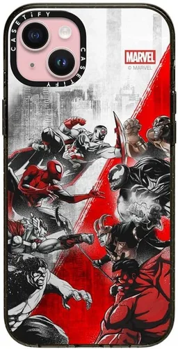Vista 69 de CASETiFY Funda para iPhone Air, compatible con MagSafe Marvel VS CoLab Protección contra caídas de grado militar 4x de 8.2 pies Funda Capitán