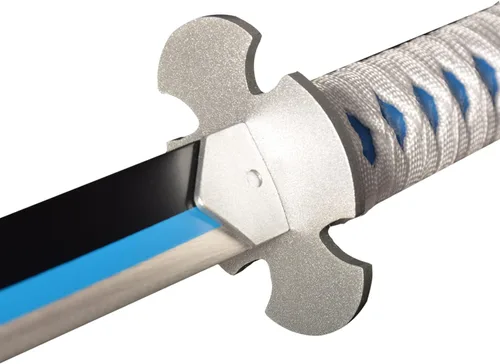 Vista 3 de Sword fort - Katana de acero inoxidable hecha a mano para cosplay, espada de metal real de Tanjiro de Demon Slayer
