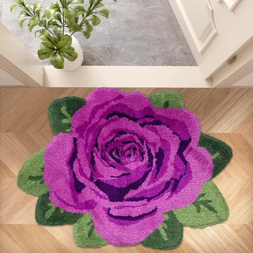 Vista 22 de USTIDE Tapete de baño de rosa esponjoso de 23.6 x 35.4 pulgadas, tapete de baño antideslizante para baño, cocina, sala de estar o dormitorio