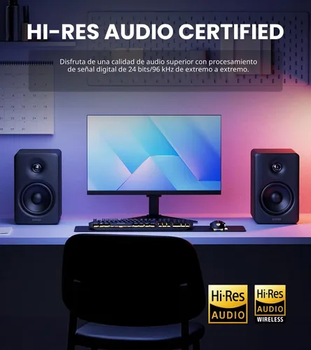 Vista 3 de Edifier Altavoces de computadora M90, altavoces de escritorio RMS de 100 W Negro