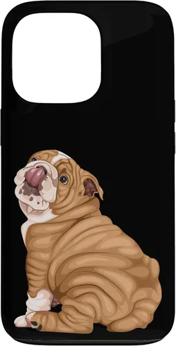 Vista 10 de Funny Puppy Art Illustration English Bulldog Owner Case para iPhone 17