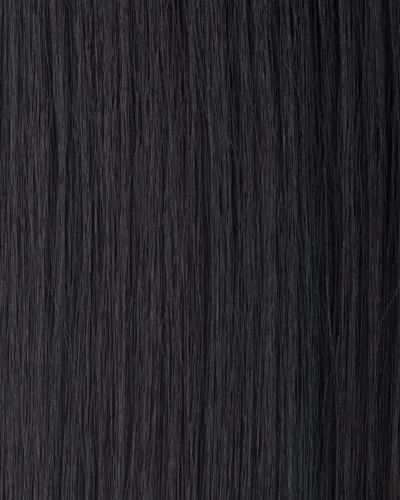 Vista 2 de Chade MLUH101 - Peluca de cabello humano con encaje frontal en U para recién nacidos, mezcla de cabello humano con parte en U 1B Negro apagado